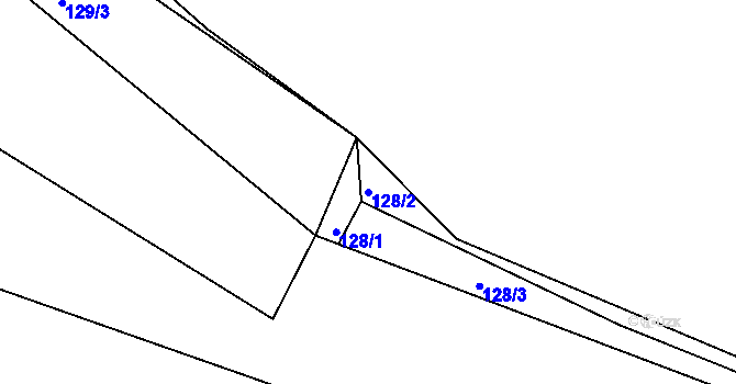 Parcela st. 128/2 v KÚ Roztoky nad Metují, Katastrální mapa