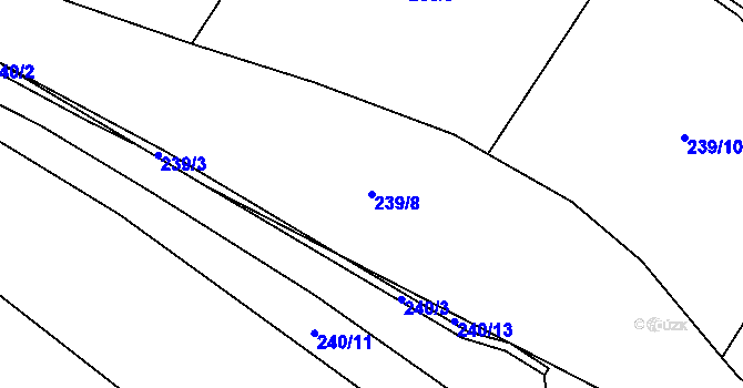 Parcela st. 239/8 v KÚ Šestajovice u Jaroměře, Katastrální mapa