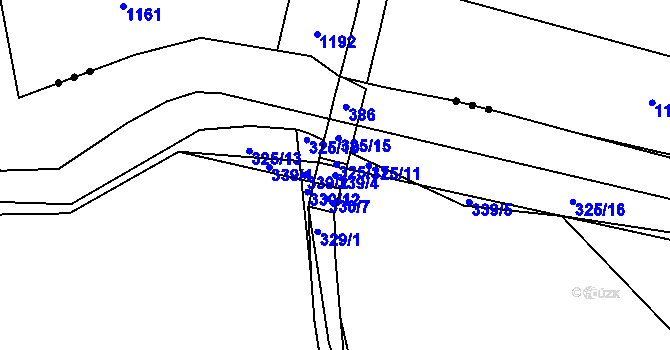 Parcela st. 339/4 v KÚ Šestajovice u Jaroměře, Katastrální mapa