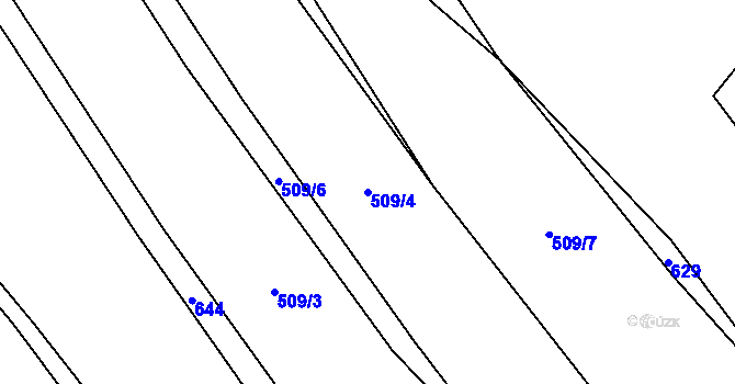 Parcela st. 509/4 v KÚ Dolní Rápotice, Katastrální mapa