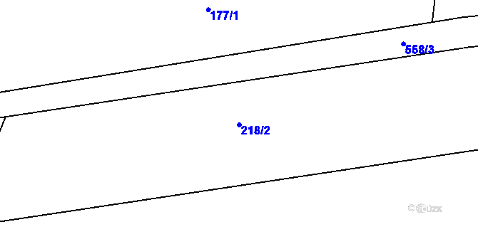 Parcela st. 218/2 v KÚ Mazelov, Katastrální mapa