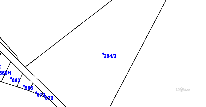 Parcela st. 294/3 v KÚ Mazelov, Katastrální mapa