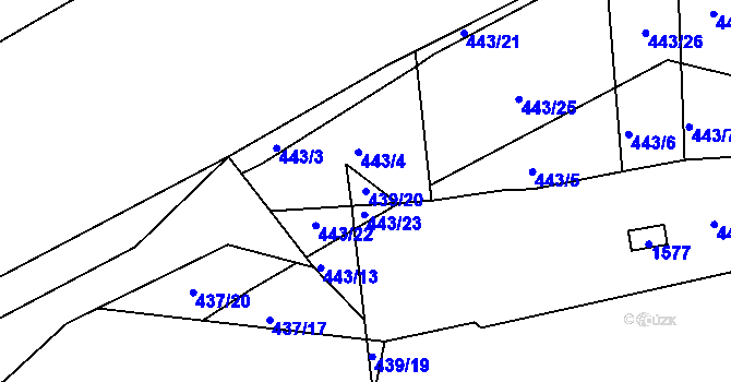 Parcela st. 439/20 v KÚ Ševětín, Katastrální mapa