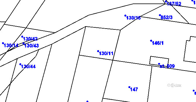 Parcela st. 130/11 v KÚ Ševětín, Katastrální mapa
