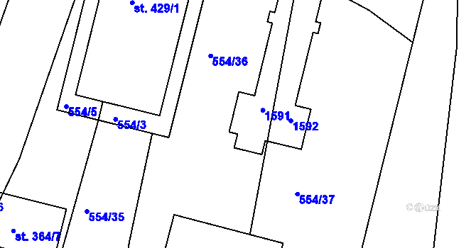 Parcela st. 206/1 v KÚ Ševětín, Katastrální mapa