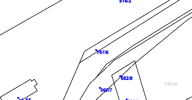 Parcela st. 797/6 v KÚ Ševětín, Katastrální mapa