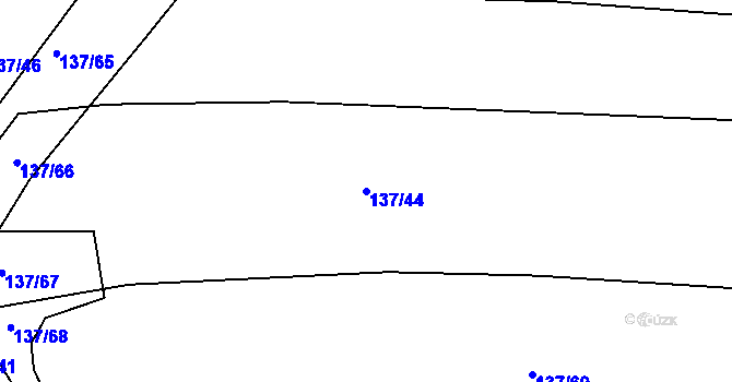 Parcela st. 137/44 v KÚ Ševětín, Katastrální mapa