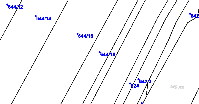 Parcela st. 644/18 v KÚ Ševětín, Katastrální mapa