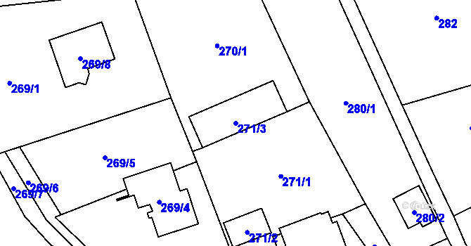 Parcela st. 271/3 v KÚ Šilheřovice, Katastrální mapa