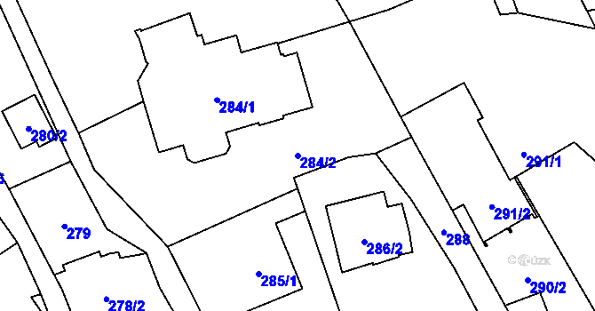 Parcela st. 284/2 v KÚ Šilheřovice, Katastrální mapa