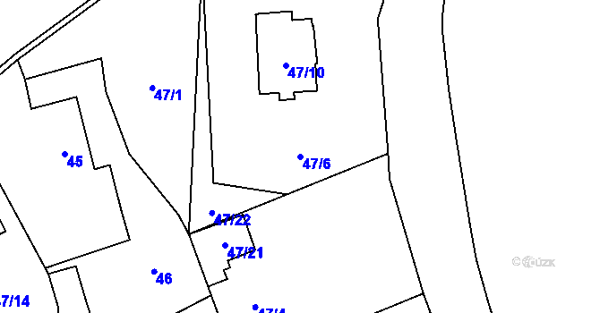 Parcela st. 47/6 v KÚ Šilheřovice, Katastrální mapa