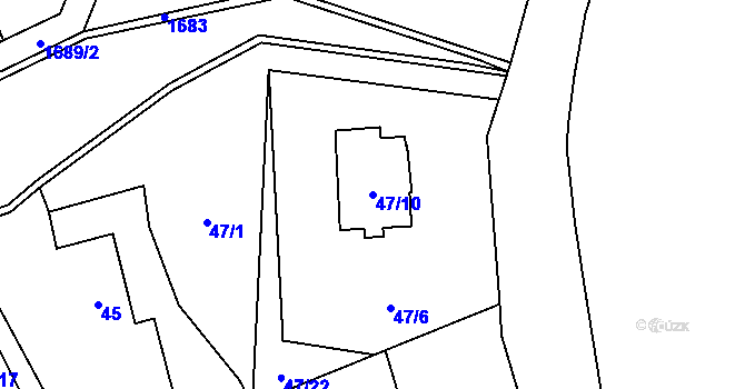 Parcela st. 47/10 v KÚ Šilheřovice, Katastrální mapa