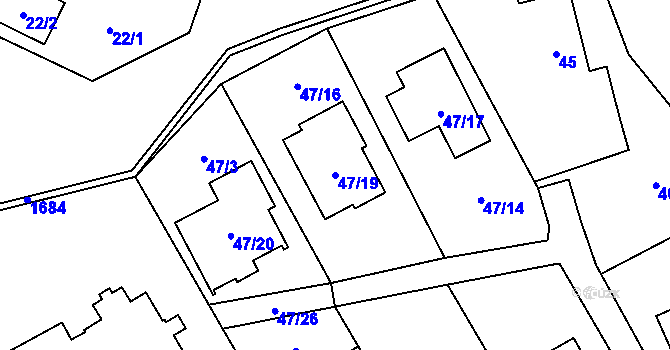 Parcela st. 47/19 v KÚ Šilheřovice, Katastrální mapa