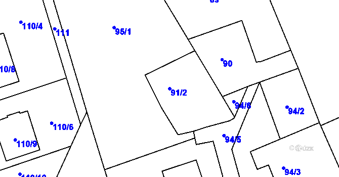 Parcela st. 91/2 v KÚ Šilheřovice, Katastrální mapa