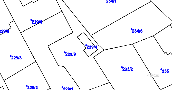 Parcela st. 229/4 v KÚ Šilheřovice, Katastrální mapa