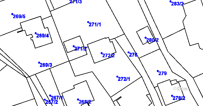 Parcela st. 272/2 v KÚ Šilheřovice, Katastrální mapa