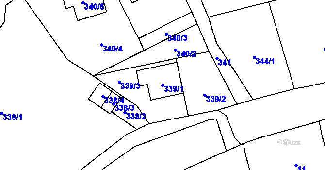 Parcela st. 339/1 v KÚ Šilheřovice, Katastrální mapa