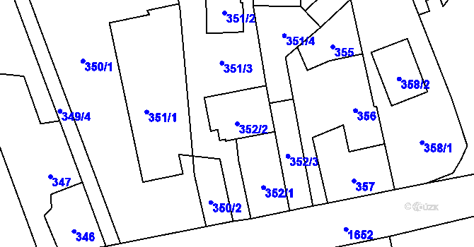 Parcela st. 352/2 v KÚ Šilheřovice, Katastrální mapa