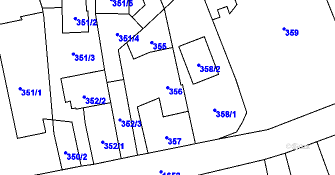 Parcela st. 356 v KÚ Šilheřovice, Katastrální mapa