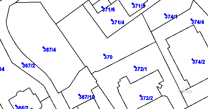 Parcela st. 370 v KÚ Šilheřovice, Katastrální mapa