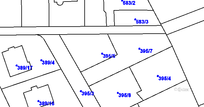 Parcela st. 395/5 v KÚ Šilheřovice, Katastrální mapa