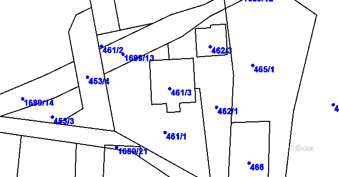 Parcela st. 461/3 v KÚ Šilheřovice, Katastrální mapa