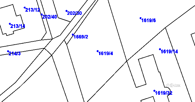 Parcela st. 1619/4 v KÚ Šilheřovice, Katastrální mapa