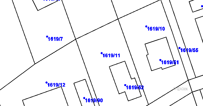 Parcela st. 1619/11 v KÚ Šilheřovice, Katastrální mapa