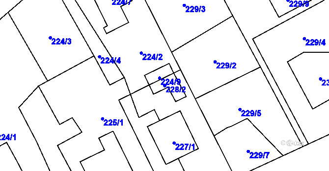 Parcela st. 228/2 v KÚ Šilheřovice, Katastrální mapa