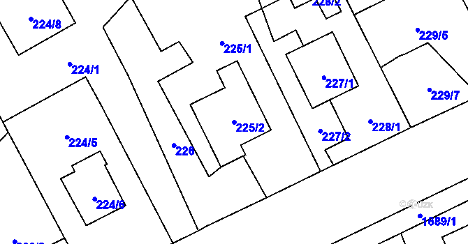 Parcela st. 225/2 v KÚ Šilheřovice, Katastrální mapa