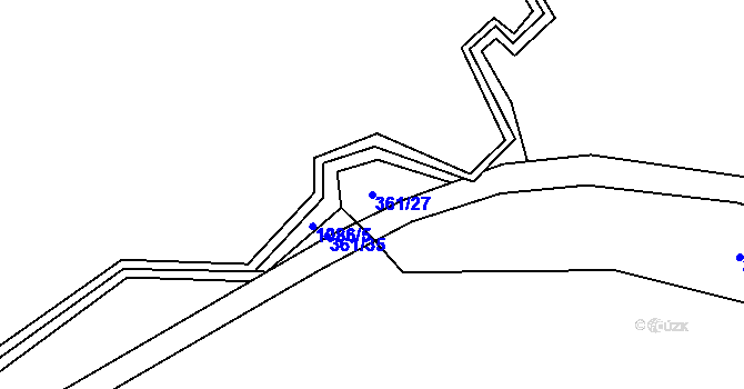 Parcela st. 361/27 v KÚ Šimanov na Moravě, Katastrální mapa