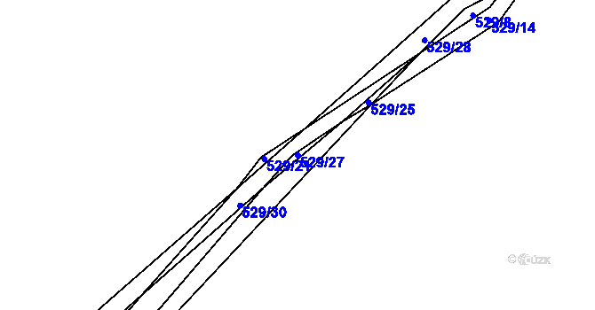 Parcela st. 529/27 v KÚ Šimanov na Moravě, Katastrální mapa