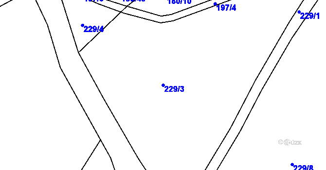 Parcela st. 229/3 v KÚ Minkovice, Katastrální mapa