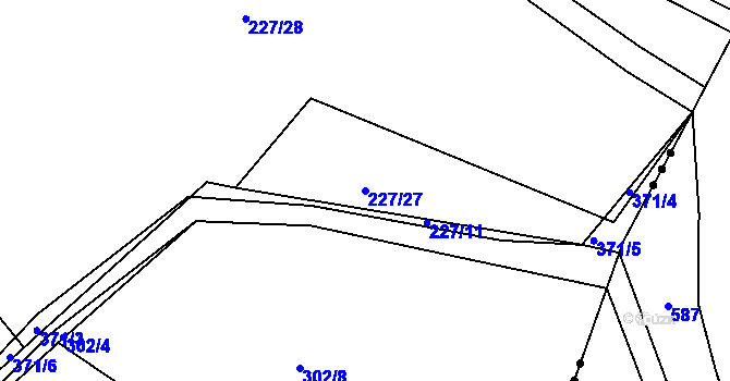 Parcela st. 227/27 v KÚ Šípy, Katastrální mapa