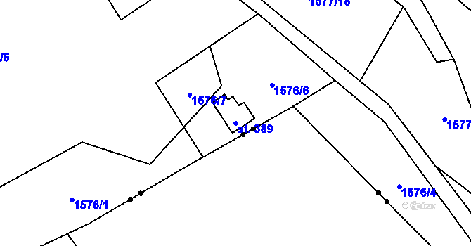 Parcela st. 389 v KÚ Široká Niva, Katastrální mapa