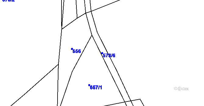 Parcela st. 578/6 v KÚ Široký Důl, Katastrální mapa