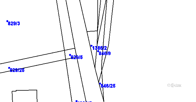 Parcela st. 846/9 v KÚ Široký Důl, Katastrální mapa
