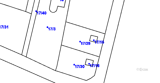 Parcela st. 17/29 v KÚ Šišma, Katastrální mapa