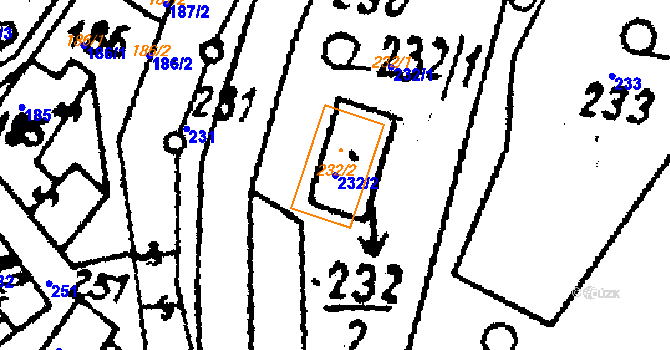 Parcela st. 232/2 v KÚ Šišma, Katastrální mapa