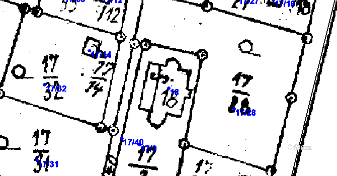 Parcela st. 18 v KÚ Šišma, Katastrální mapa