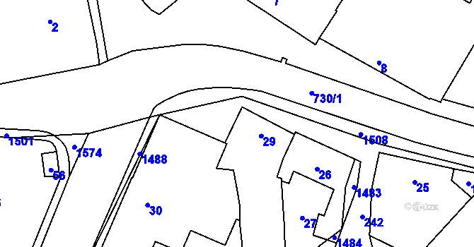 Parcela st. 29 v KÚ Šišma, Katastrální mapa