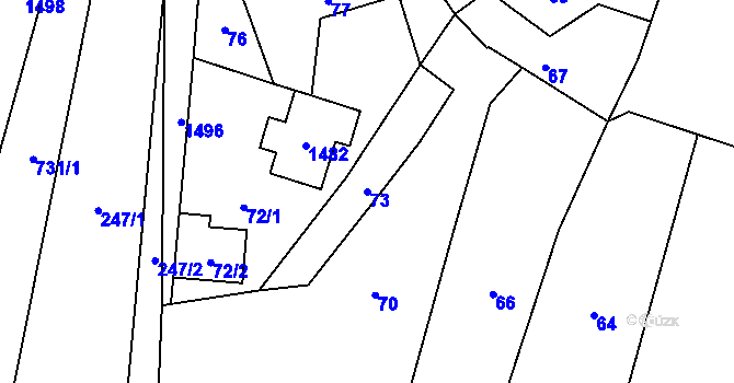 Parcela st. 73 v KÚ Šišma, Katastrální mapa