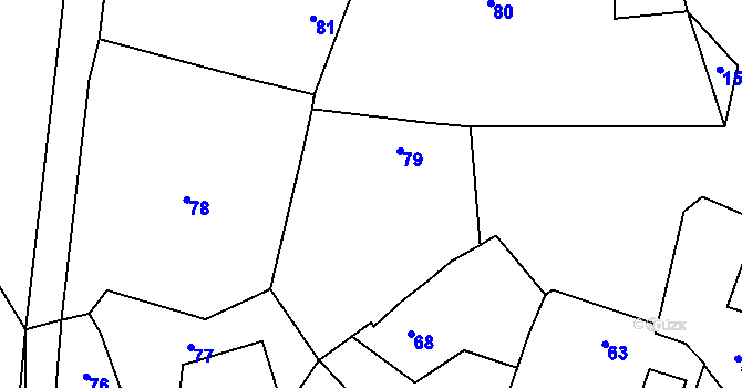 Parcela st. 79 v KÚ Šišma, Katastrální mapa