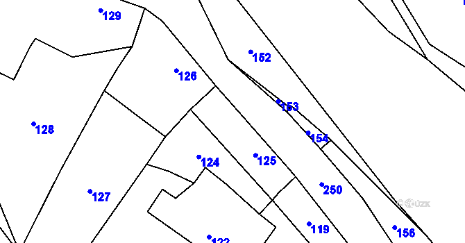 Parcela st. 125 v KÚ Šišma, Katastrální mapa