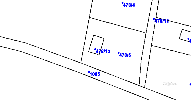 Parcela st. 478/12 v KÚ Šišma, Katastrální mapa