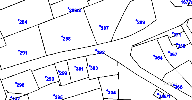 Parcela st. 292 v KÚ Šitbořice, Katastrální mapa