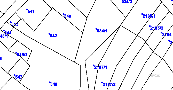Parcela st. 534 v KÚ Šitbořice, Katastrální mapa