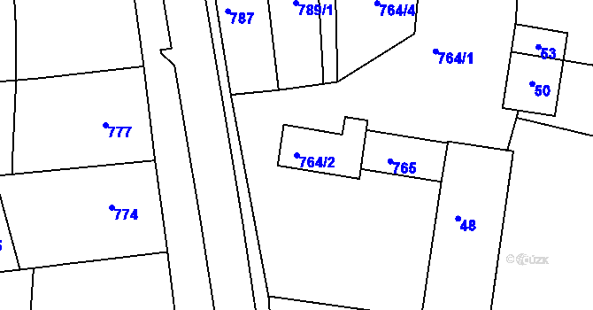 Parcela st. 764/2 v KÚ Šitbořice, Katastrální mapa