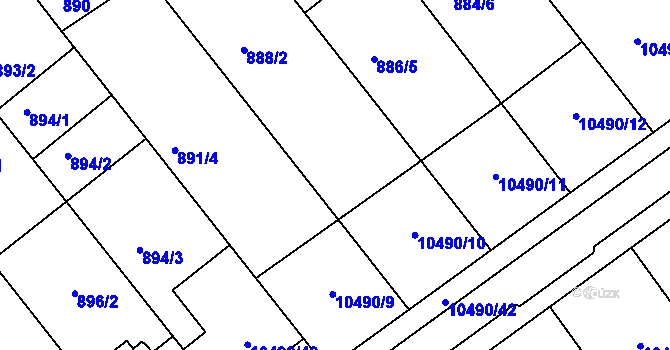 Parcela st. 888/7 v KÚ Šitbořice, Katastrální mapa