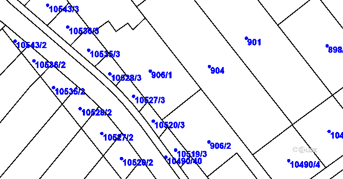 Parcela st. 906 v KÚ Šitbořice, Katastrální mapa